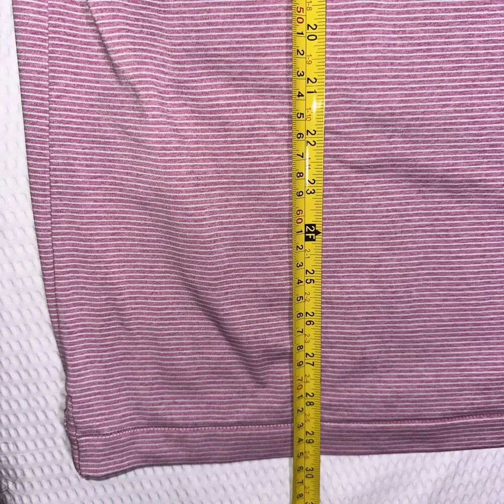 Peter Millar Summer Comfort Polo Shirt XL Pink/purp Striped Golf Performance